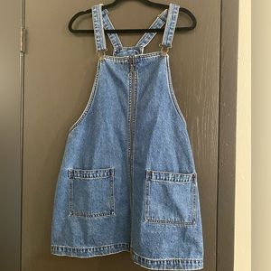 Wild fable denim overall dress, size large